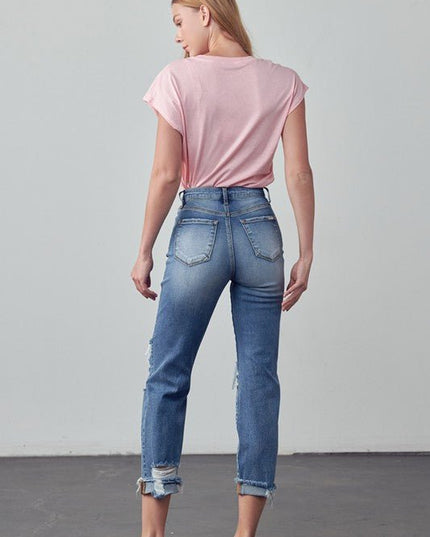 INSANE GENE MID - RISE ANKLE LENGTH BOYFRIEND JEANS - Sleekdenim.com