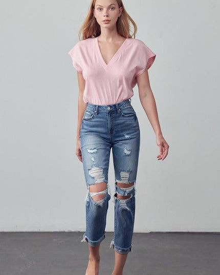 INSANE GENE MID - RISE ANKLE LENGTH BOYFRIEND JEANS - Sleekdenim.com