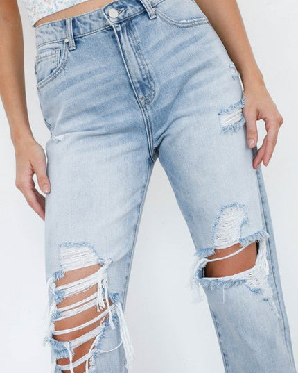 INSANE GENE MID - RISE LOOSE FIT JEANS - Sleekdenim.com