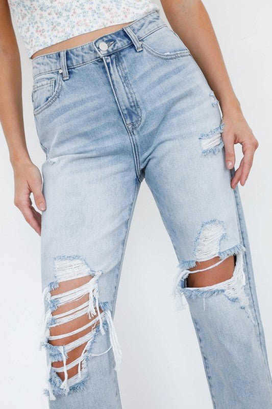 INSANE GENE MID - RISE LOOSE FIT JEANS - Sleekdenim.com