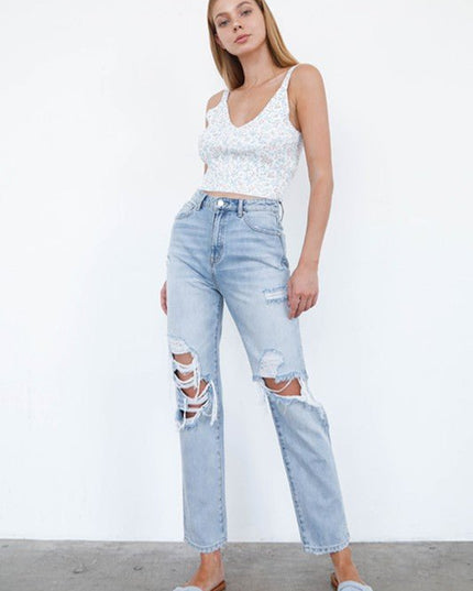 INSANE GENE MID - RISE LOOSE FIT JEANS - Sleekdenim.com