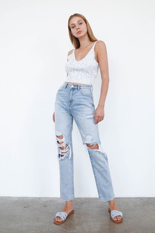 INSANE GENE MID - RISE LOOSE FIT JEANS - Sleekdenim.com