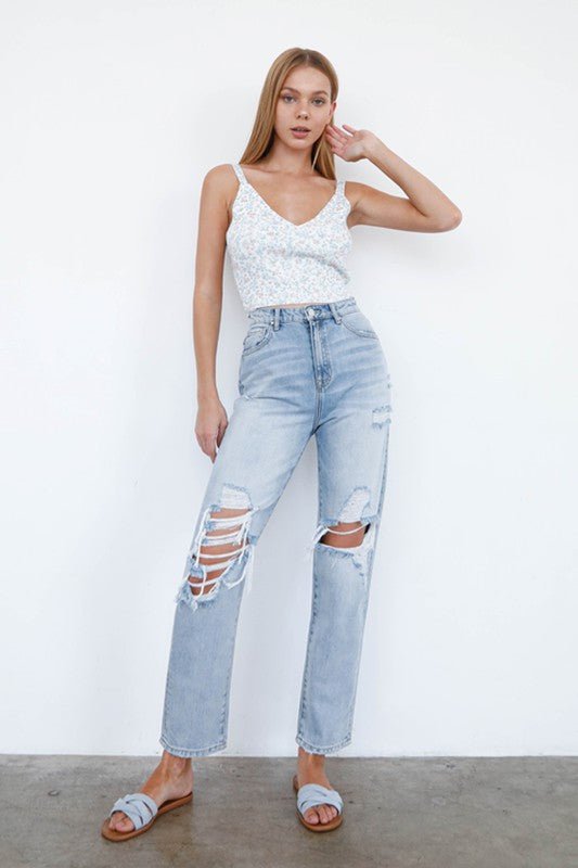 INSANE GENE MID - RISE LOOSE FIT JEANS - Sleekdenim.com