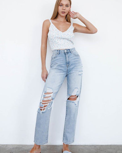 INSANE GENE MID - RISE LOOSE FIT JEANS - Sleekdenim.com