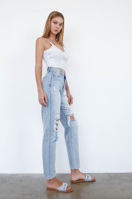 INSANE GENE MID - RISE LOOSE FIT JEANS - Sleekdenim.com