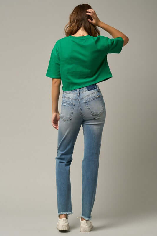 INSANE GENE MID - RISE SLIM FIT STRAIGHT LEG TAPERED JEANS - Sleekdenim.com