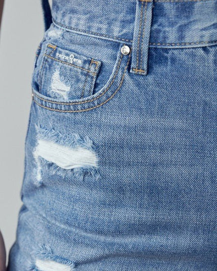 INSANE GENE TAPERED HEM CROPPED HIGH RISE GIRLFRIEND JEANS - Sleekdenim.com