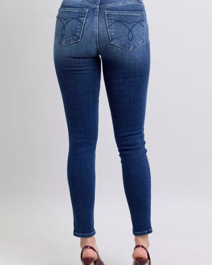 Judy Blue Full Size Washed Thermal Skinny Jeans Plus Size - Sleekdenim.com