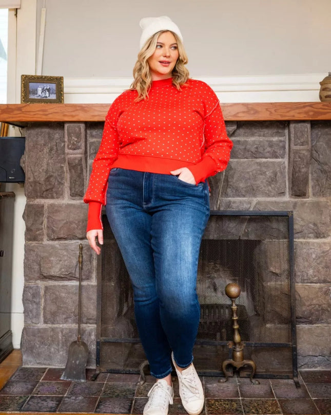 Judy Blue Full Size Washed Thermal Skinny Jeans Plus Size - Sleekdenim.com