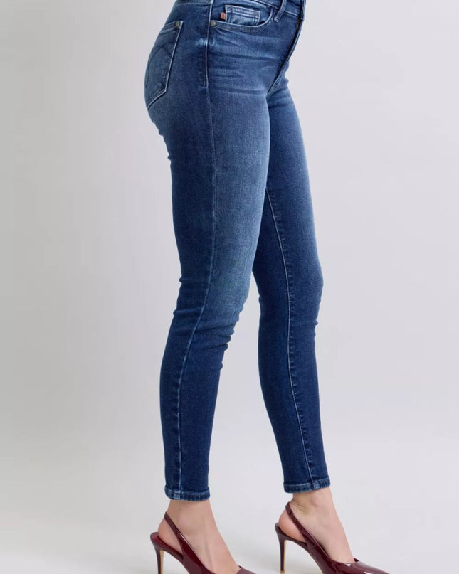 Judy Blue Full Size Washed Thermal Skinny Jeans Plus Size - Sleekdenim.com