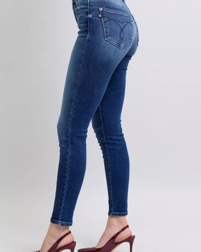 Judy Blue Full Size Washed Thermal Skinny Jeans Plus Size - Sleekdenim.com