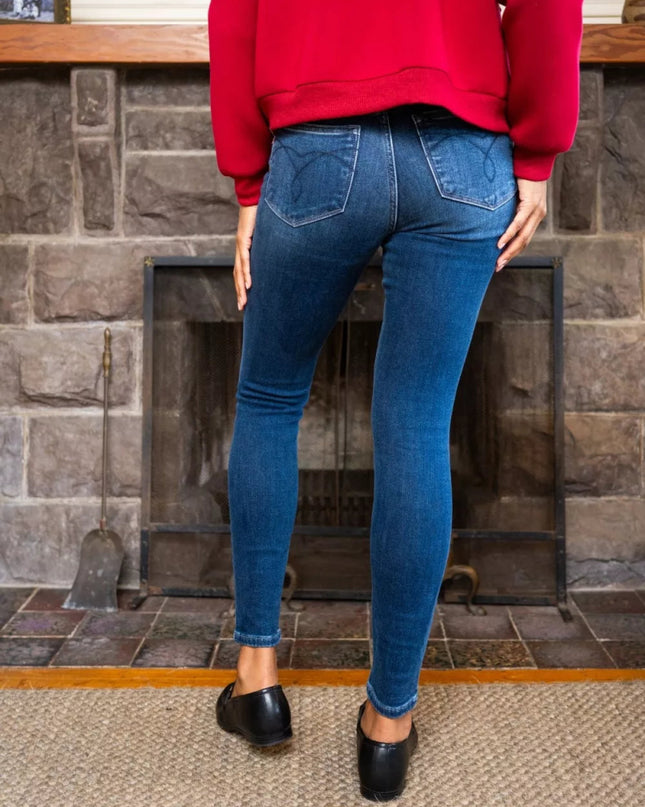 Judy Blue Full Size Washed Thermal Skinny Jeans Plus Size - Sleekdenim.com