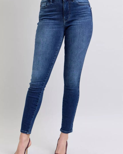 Judy Blue Full Size Washed Thermal Skinny Jeans Plus Size - Sleekdenim.com