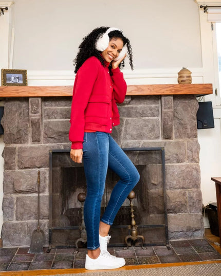 Judy Blue Full Size Washed Thermal Skinny Jeans Plus Size - Sleekdenim.com