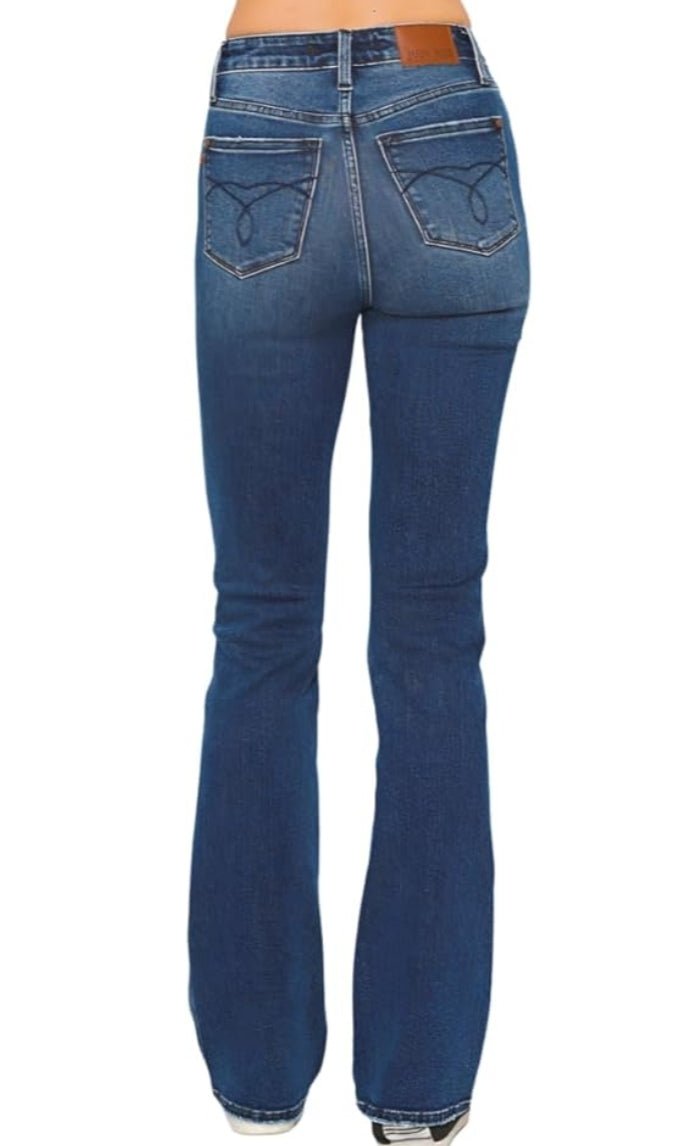 Judy Blue High Waist Tummy Control Blue Bootcut Denim Jeans - 3 Inseam Options: Short, Regular, Long Bootcut fit - Sleekdenim.com