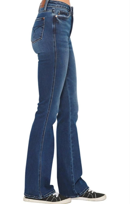 Judy Blue High Waist Tummy Control Blue Bootcut Denim Jeans - 3 Inseam Options: Short, Regular, Long Bootcut fit - Sleekdenim.com