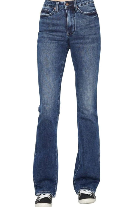 Judy Blue High Waist Tummy Control Blue Bootcut Denim Jeans - 3 Inseam Options: Short, Regular, Long Bootcut fit - Sleekdenim.com