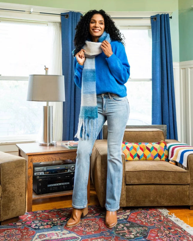 Judy Blue Mid Rise Thermal Bootcut Jeans - Sleekdenim.com