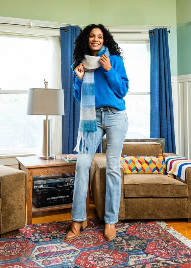 Judy Blue Mid Rise Thermal Bootcut Jeans - Sleekdenim.com