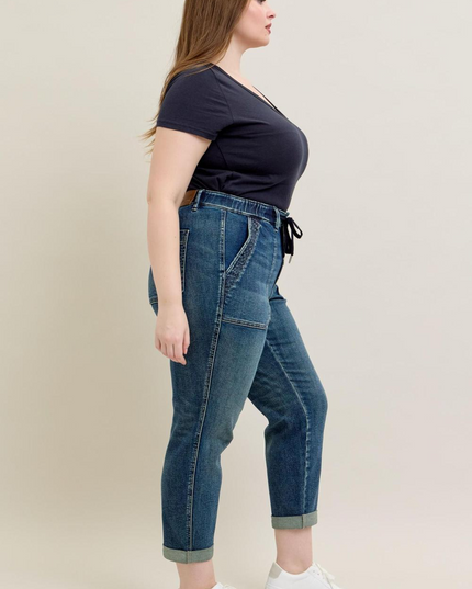 Judy Blue High Waist Vintage Jogger Denim Jeans 88971 Plus Size