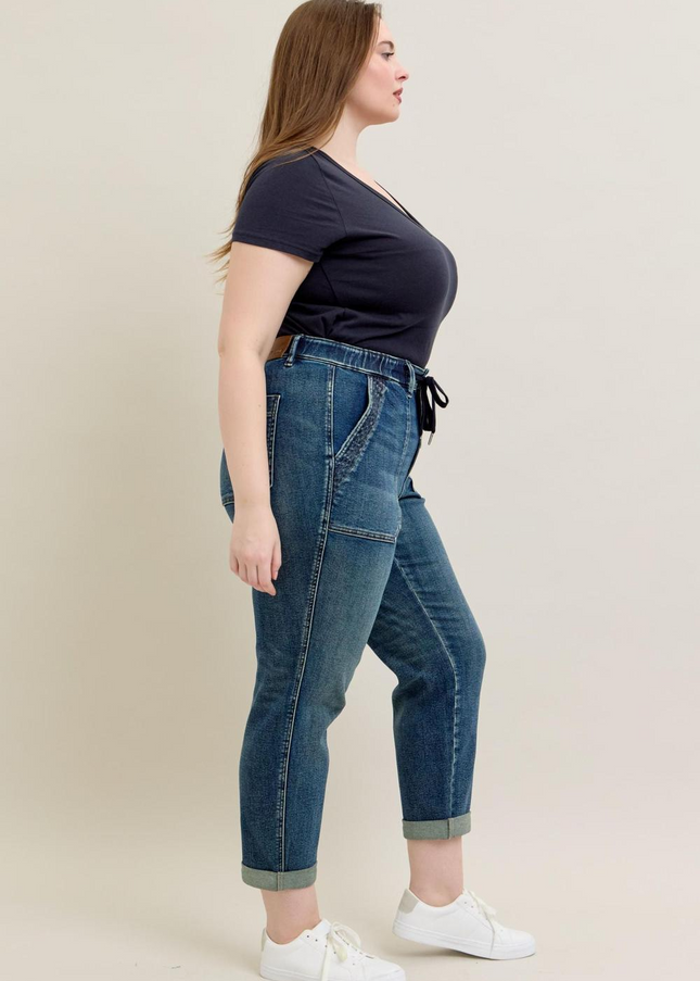 Judy Blue High Waist Vintage Jogger Denim Jeans 88971 Plus Size