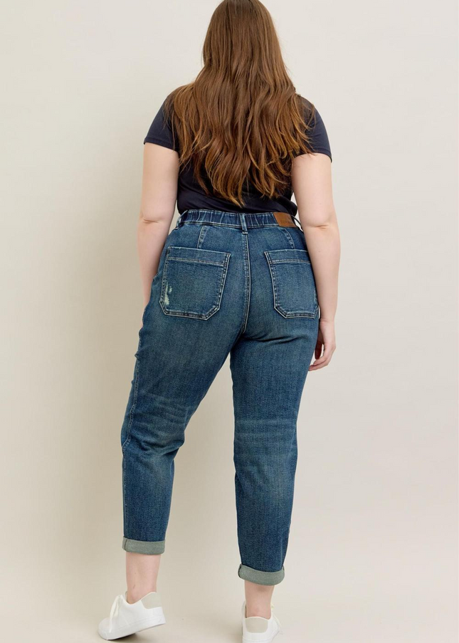 Judy Blue High Waist Vintage Jogger Denim Jeans 88971 Plus Size