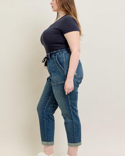Judy Blue High Waist Vintage Jogger Denim Jeans 88971 Plus Size