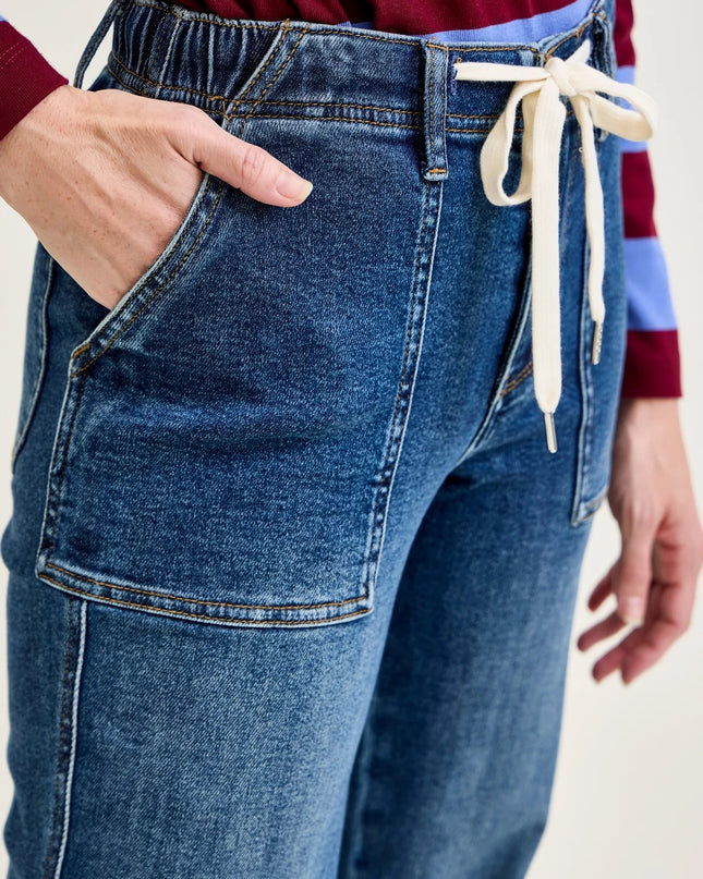 Judy Blue "Blair" High Rise Drawstring Wide Leg Jeans 88856