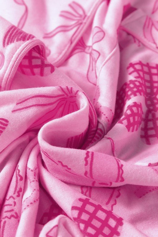 JUNIPER BLVD Bow Shirt and Shorts Pajamas Set - Sleekdenim.com