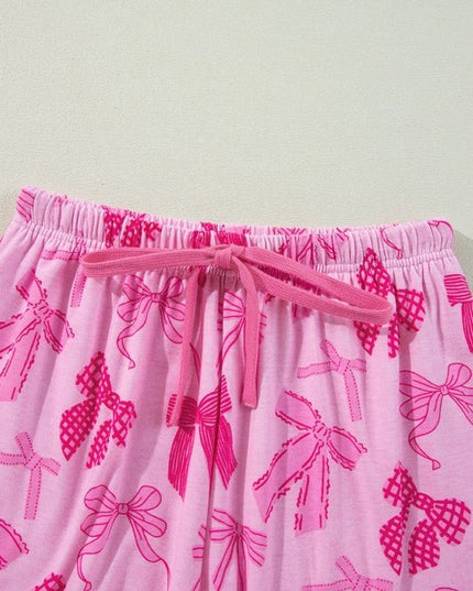 JUNIPER BLVD Bow Shirt and Shorts Pajamas Set - Sleekdenim.com