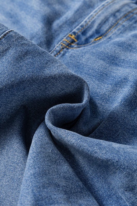 JUNIPER BLVD Denim Raw Hem Straight Leg Jeans - Sleekdenim.com