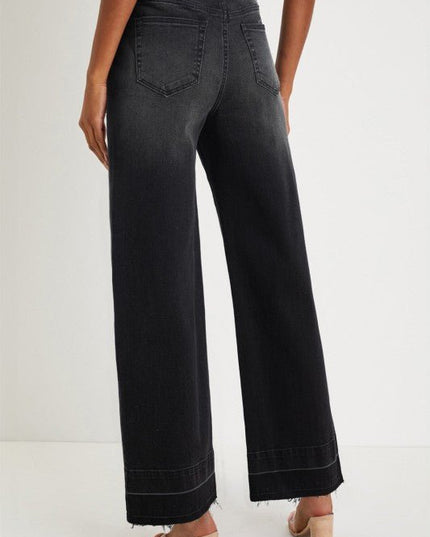 JUNIPER BLVD Denim Raw Hem Straight Leg Jeans - Sleekdenim.com