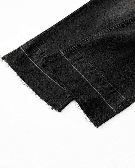 JUNIPER BLVD Denim Raw Hem Straight Leg Jeans - Sleekdenim.com