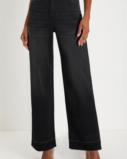 JUNIPER BLVD Denim Raw Hem Straight Leg Jeans - Sleekdenim.com