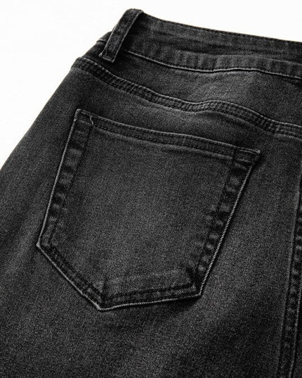JUNIPER BLVD Denim Raw Hem Straight Leg Jeans - Sleekdenim.com