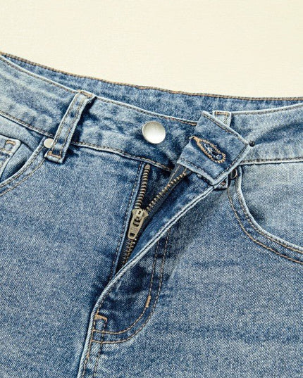 JUNIPER BLVD Denim Vintage Washed Seam Shift Jeans - Sleekdenim.com