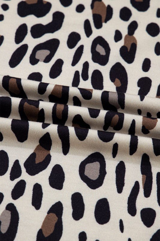 JUNIPER BLVD Plus Size Leopard Reverse Seam Patch Pocket Pants - Sleekdenim.com