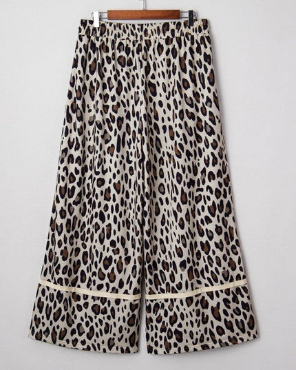 JUNIPER BLVD Plus Size Leopard Reverse Seam Patch Pocket Pants - Sleekdenim.com