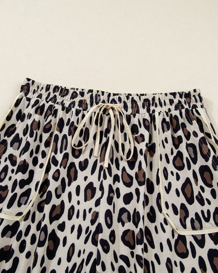 JUNIPER BLVD Plus Size Leopard Reverse Seam Patch Pocket Pants - Sleekdenim.com