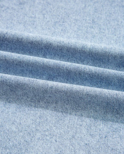 JUNIPER BLVD Solid Denim Chest Pocket Raw Hem Shirt Dress - Sleekdenim.com