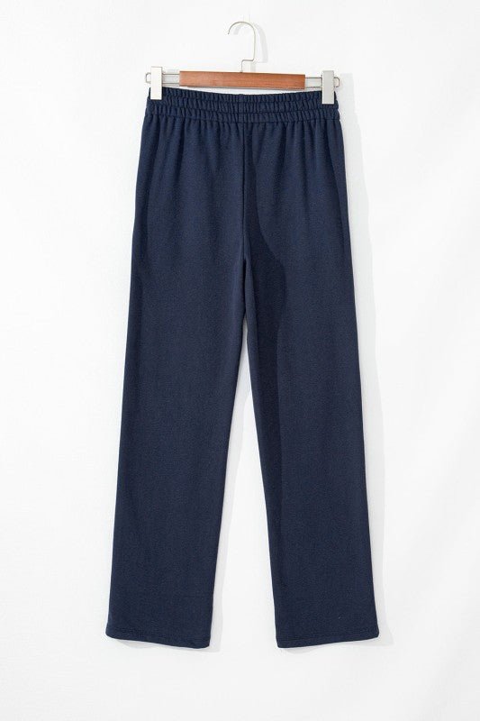 JUNIPER BLVD Solid Fleece - Lined Drawstring Waist Pants - Sleekdenim.com