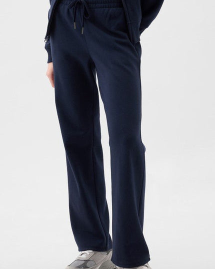 JUNIPER BLVD Solid Fleece - Lined Drawstring Waist Pants - Sleekdenim.com