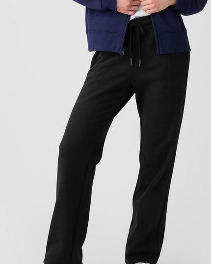 JUNIPER BLVD Solid Fleece - Lined Drawstring Waist Pants - Sleekdenim.com