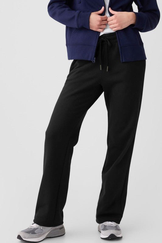 JUNIPER BLVD Solid Fleece - Lined Drawstring Waist Pants - Sleekdenim.com