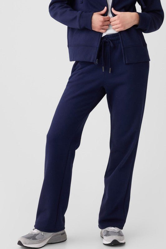 JUNIPER BLVD Solid Fleece - Lined Drawstring Waist Pants - Sleekdenim.com