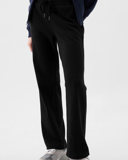 JUNIPER BLVD Solid Fleece - Lined Drawstring Waist Pants - Sleekdenim.com