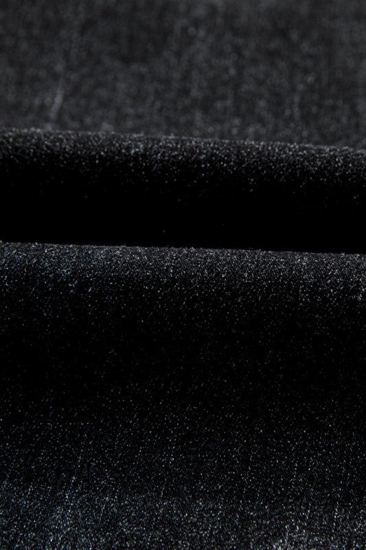 JUNIPER BLVD Solid Mineral Wash Raw Hem Flared Jeans - Sleekdenim.com