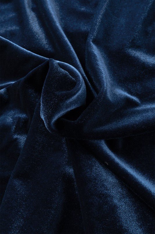 JUNIPER BLVD Velvet Frilled Neck Buttoned Top - Sleekdenim.com