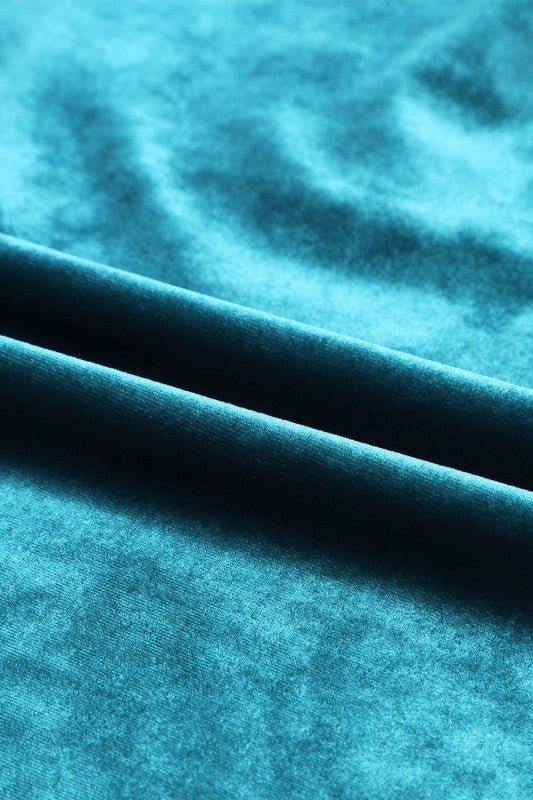 JUNIPER BLVD Velvet Frilled Neck Buttoned Top - Sleekdenim.com