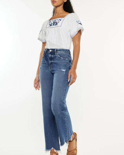 Kancan Full Size High Rise Slim Wide Leg Jeans - Sleekdenim.com